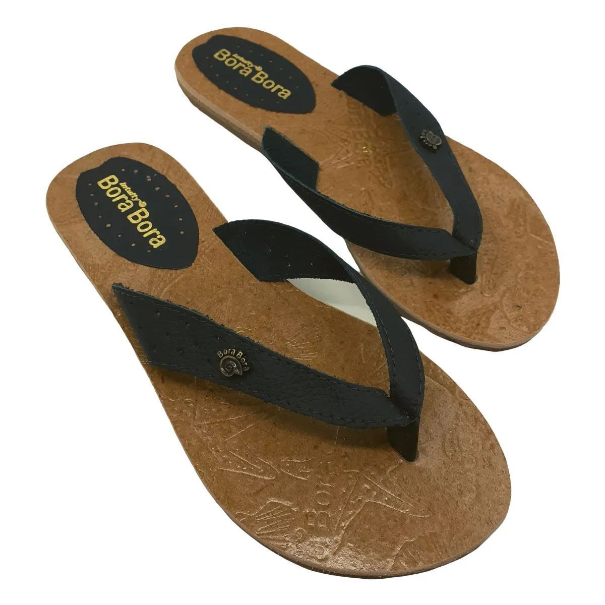 SANDLIA BORABORA SWELL SURF COURO PRETO FEMININA